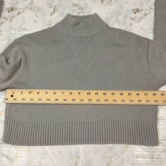 Sunday Best XX2 Organic Cotton Cashmere Blend Mock Neck Boxy Cropped Sweater - Picture 11 of 13